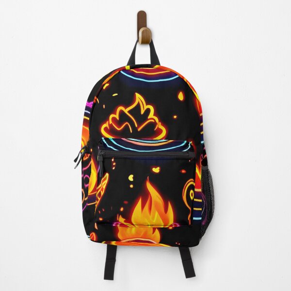 Item preview, Glowing Flame Icons on Dark Canvas designed and sold by Health And Fitness Posts e-Store.