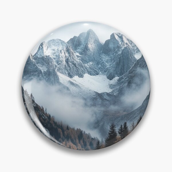 Item preview, Winter Mountains Landscape, Nature Wall Art designed and sold by NicolasGlowArt.