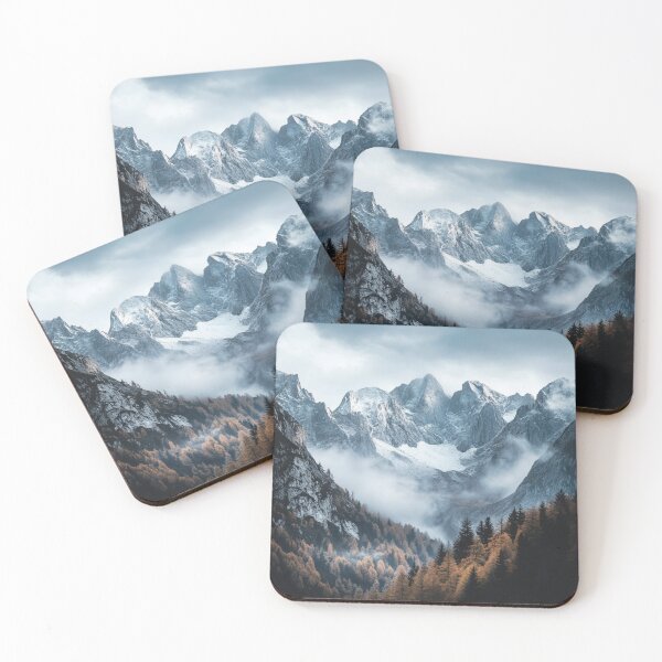 Item preview, Winter Mountains Landscape, Nature Wall Art designed and sold by NicolasGlowArt.
