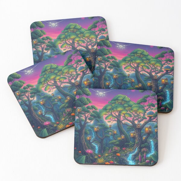 Item preview, "Futuristic Forest Haven: Harmony of Nature and Technology" designed and sold by Milina3.