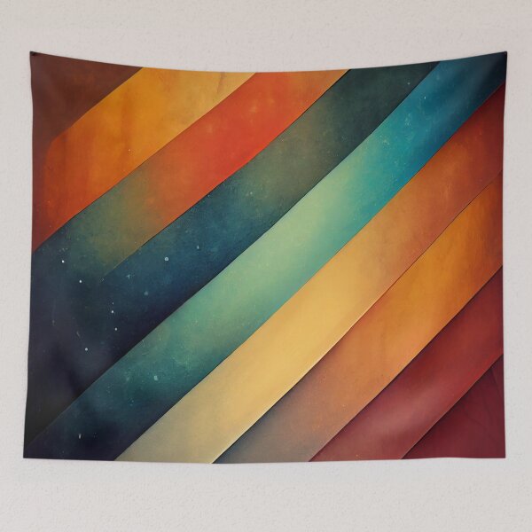 Item preview, Colored diagonal stripes retro vibes designed and sold by Rebelka.