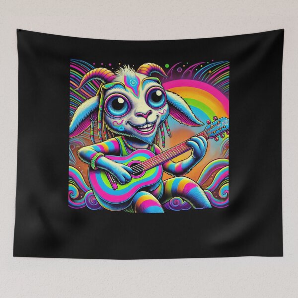 Item preview, Alien Goat Reggae Vibes Psychedelic Art designed and sold by Noussairox.
