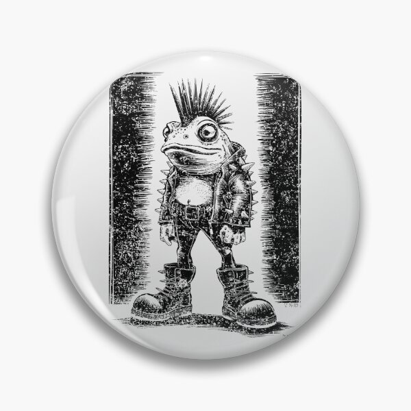 Item preview, Hilarious Vintage Mohican Punk Rocker Frog designed and sold by paulo silveira.