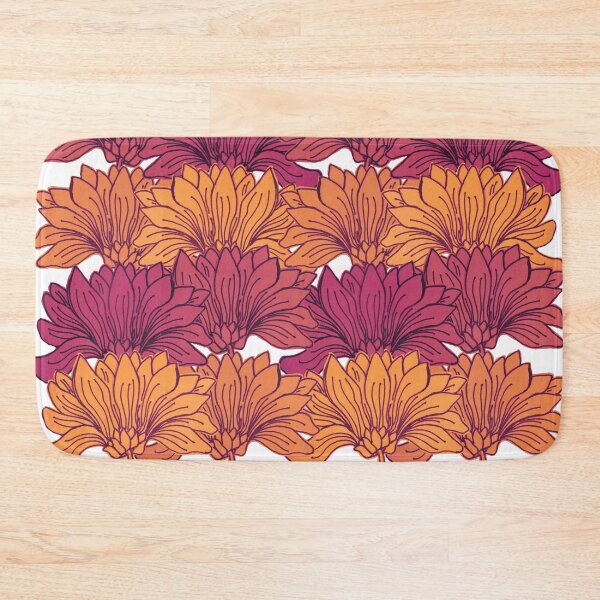 Item preview, Autumnal flower botanical pattern designed and sold by LynseysArtShop.