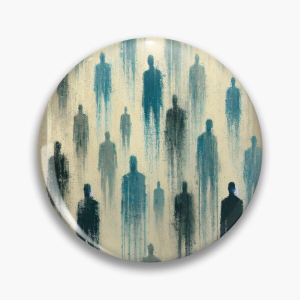 Item preview, Blue Abstract Crowd of People designed and sold by Blink Art Studio.