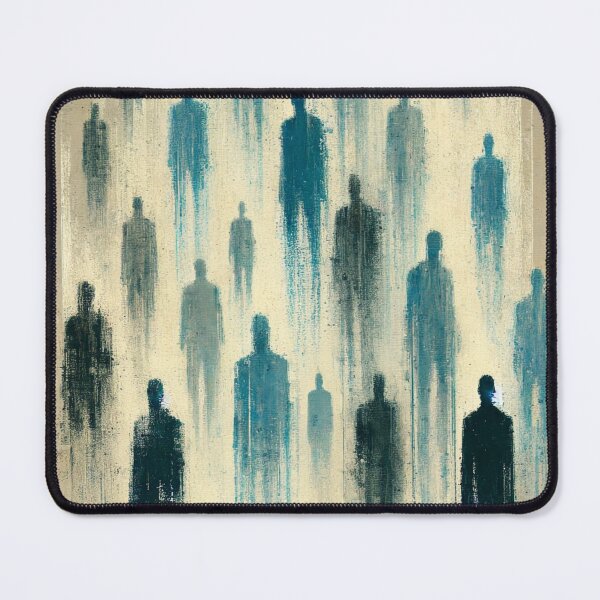 Item preview, Blue Abstract Crowd of People designed and sold by Blink Art Studio.