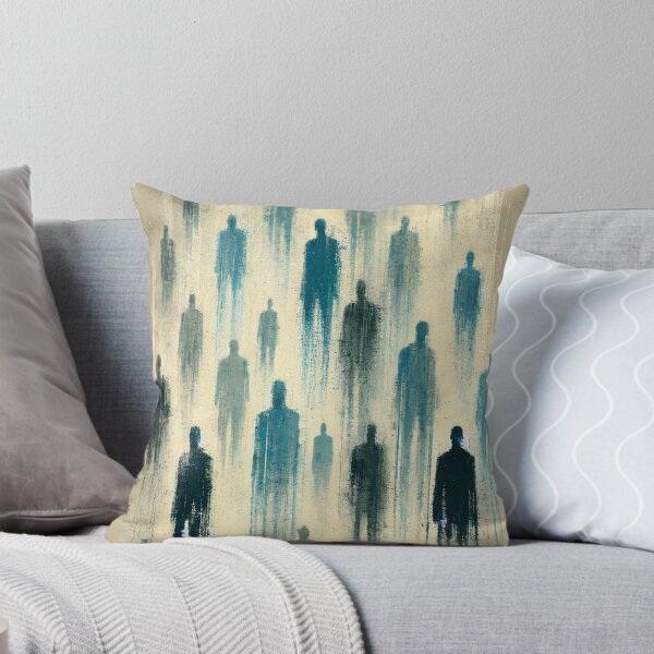 Item preview, Blue Abstract Crowd of People designed and sold by Blink Art Studio.