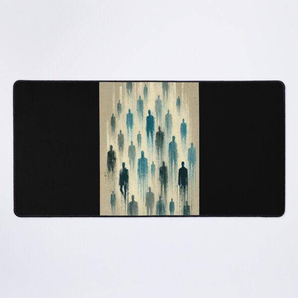 Item preview, Blue Abstract Crowd of People designed and sold by Blink Art Studio.