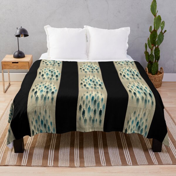 Item preview, Blue Abstract Crowd of People designed and sold by Blink Art Studio.
