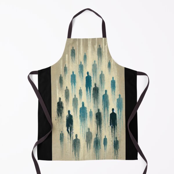 Item preview, Blue Abstract Crowd of People designed and sold by Blink Art Studio.