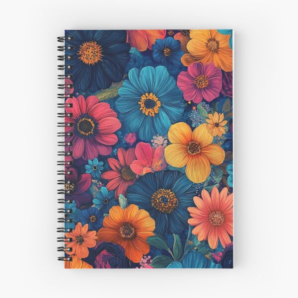 Item preview, Flores vibrantes sobre un lienzo de medianoche designed and sold by GhadeerGhonaim.