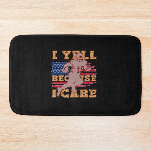Item preview, I Yell Because I Care Football Dad Funny US Flag Fathers Day  designed and sold by MizoX7.