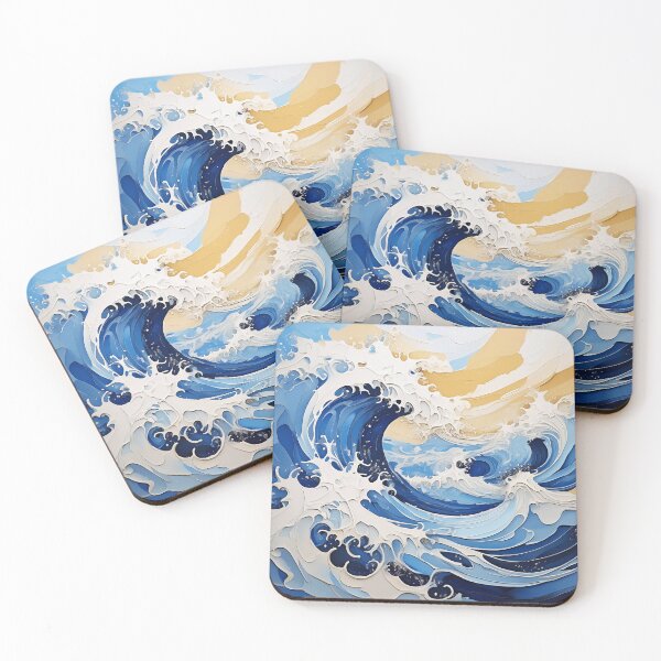 Item preview, Ocean Waves Acrylic Painting, Coastal Art designed and sold by EnchantedWishes.