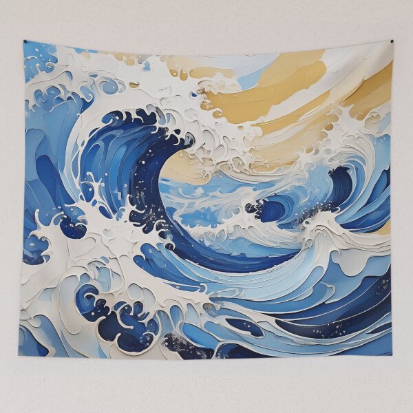 Item preview, Ocean Waves Acrylic Painting, Coastal Art designed and sold by EnchantedWishes.