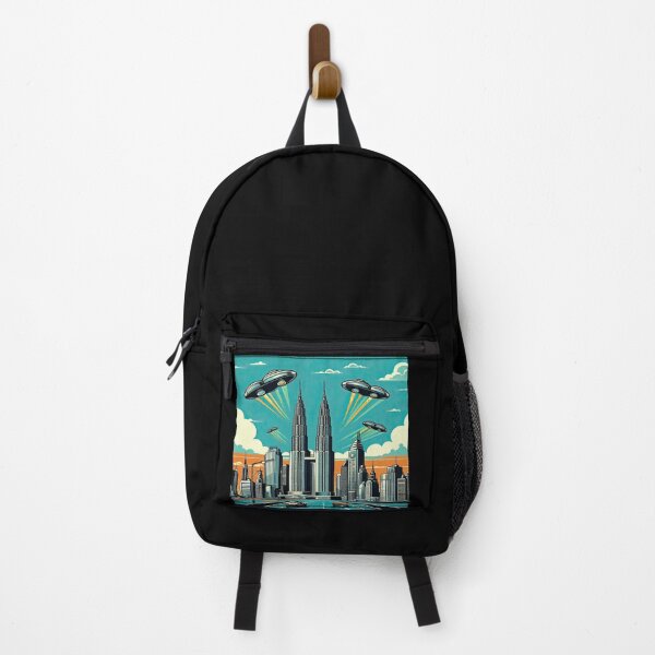Item preview, Futuristic City Skyline with Flying Cars Pop Art Style designed and sold by artofuniverse.