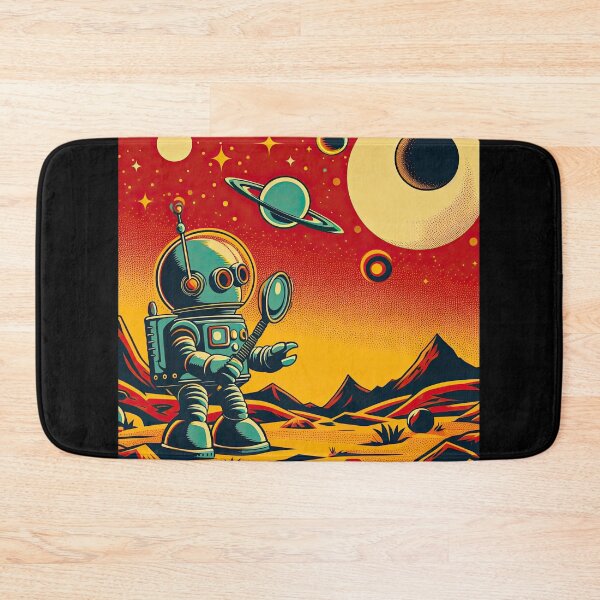 Item preview, Robot Exploring An Alien Planet Pop Art Style designed and sold by artofuniverse.