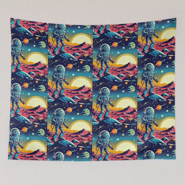 Item preview, Robot Exploring An Alien Planet Pop Art Style designed and sold by artofuniverse.