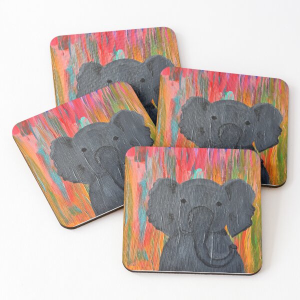 Item preview, Cute and Colorful Baby Elephant  designed and sold by BlackGoldArtCo.