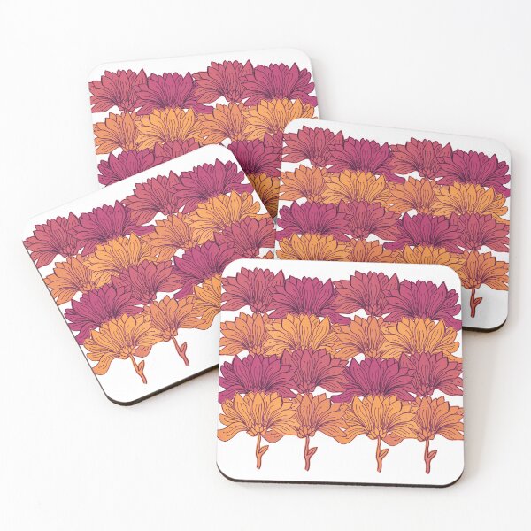 Item preview, Autumnal flower botanical pattern designed and sold by LynseysArtShop.
