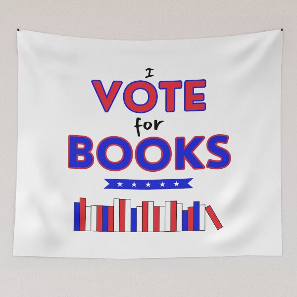 Aperçu de l'œuvre Je vote pour les livres créée et vendue par weedaisy.