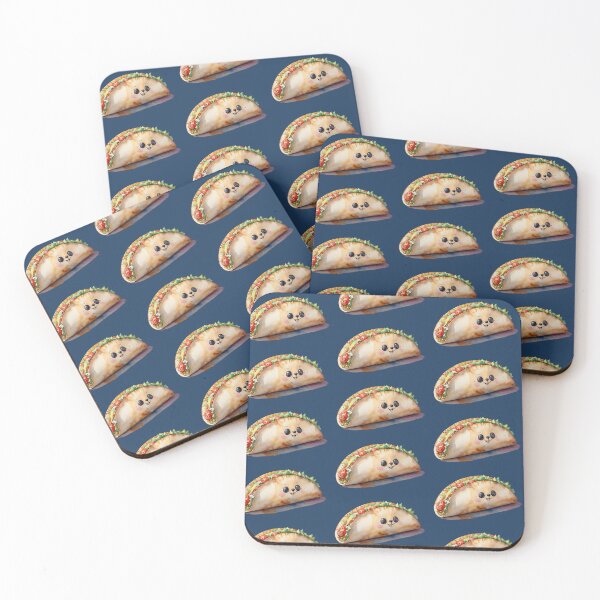 Item preview, Cute Happy Taco with a Smiling Face Design designed and sold by Slick-Waffles.