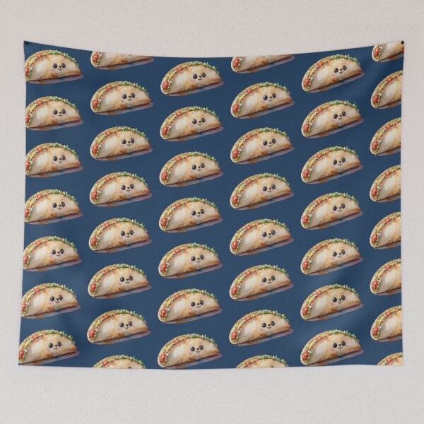 Item preview, Cute Happy Taco with a Smiling Face Design designed and sold by Slick-Waffles.