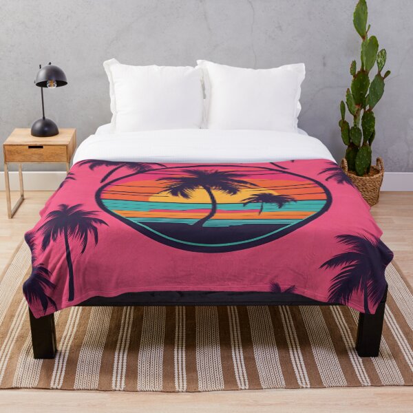 Item preview, Palm Tree Retro 80s Sunset Beach designed and sold by BigKingMonkey.