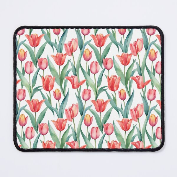 Item preview, seamless minimalist watercolor tulip pattern designed and sold by brandingpro.