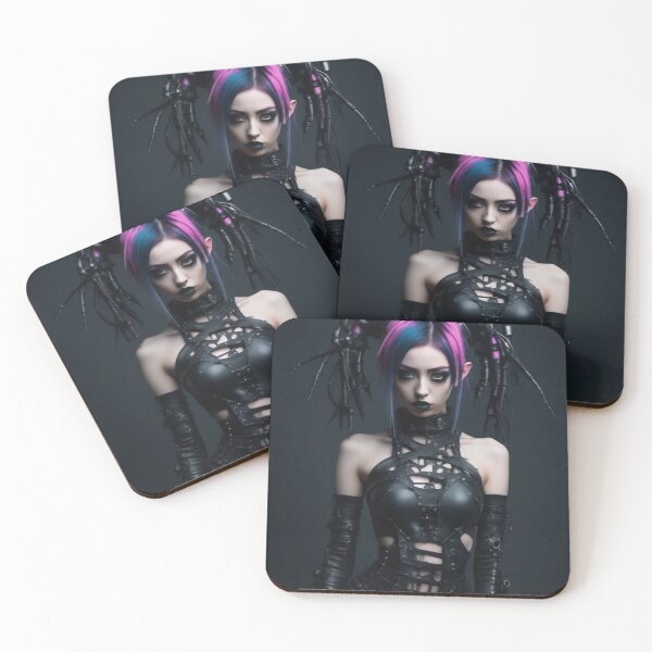 Item preview, Cyber Goth Model, Sexy Photography, Black PVC designed and sold by Burn-Ego.