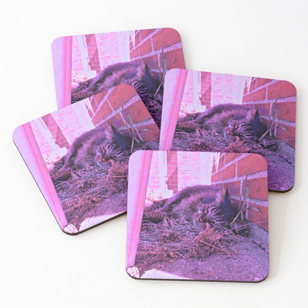 Item preview, MAINE COONE CAT IN PINK LEAVES designed and sold by Most1234.