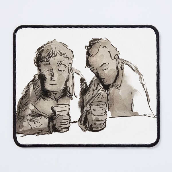 Item preview, Old friends, drinking buddies, watercolor,  water colour, ink drawing,  hand drawn  designed and sold by Dbostockart.