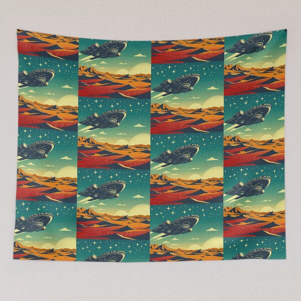 Item preview, Spaceship Pop Art Style designed and sold by artofuniverse.