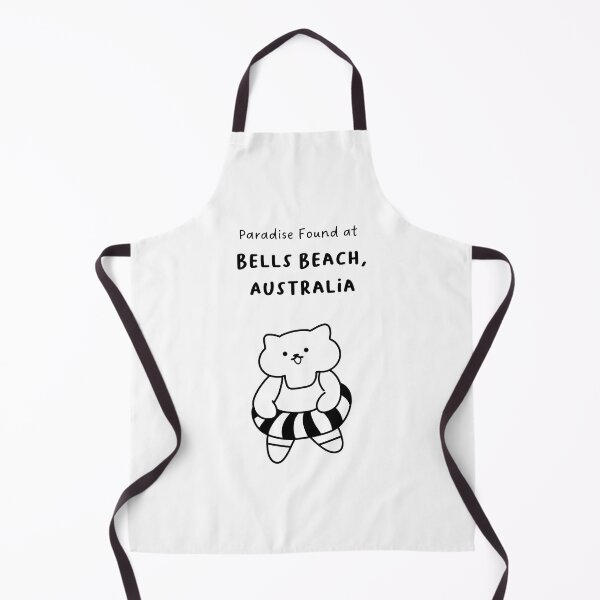 Artikelvorschau, Bells Beach, Australien | Strichzeichnung einer Katze in einem Schwimmring | Handschriftliche Schriftart entworfen und verkauft von RM-Journey.