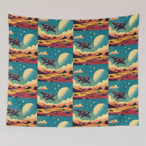 Item preview, Spaceship Pop Art Style designed and sold by artofuniverse.