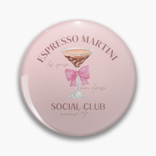 Item preview, Espresso Martini - Social Club Funny T-Shirt Pink Bow | Unique Design for Cocktail Lovers  designed and sold by DeeTeezDesign.