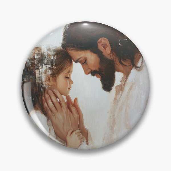 Item preview, Pray With Me - Jesus and Little Girl Praying, Christian Art, Spiritual Home Decor designed and sold by BeezyArt.
