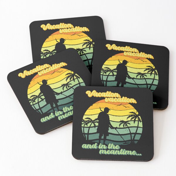 Item preview, Vacation, vacation, and in the meantime... Detectorist on the beach Colorful Vintage Retro Sunset designed and sold by Rodim91.
