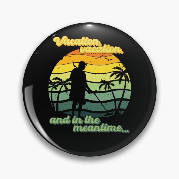 Item preview, Vacation, vacation, and in the meantime... Detectorist on the beach Colorful Vintage Retro Sunset designed and sold by Rodim91.
