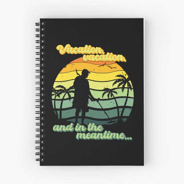 Item preview, Vacation, vacation, and in the meantime... Detectorist on the beach Colorful Vintage Retro Sunset designed and sold by Rodim91.