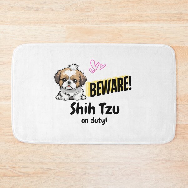 Item preview, Cute and Funny Shih Tzu Dog Pet Beware Shih Tzu on Duty designed and sold by FreeStyleTrend.