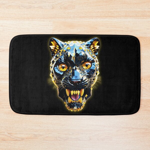 Item preview, The head of the Black Panther adorned with yellow zirconia designed and sold by CamillaCreation.