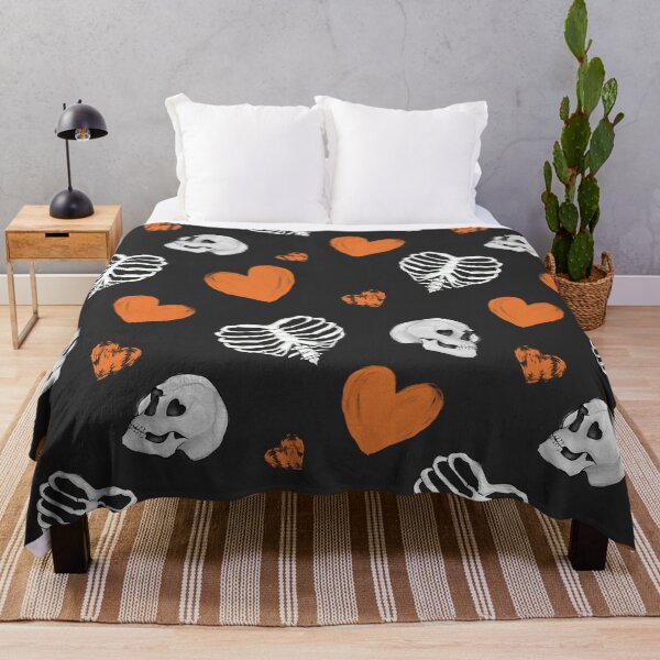 Item preview, spooky and cute hearts and skeletons, halloween pattern designed and sold by in-leggings.