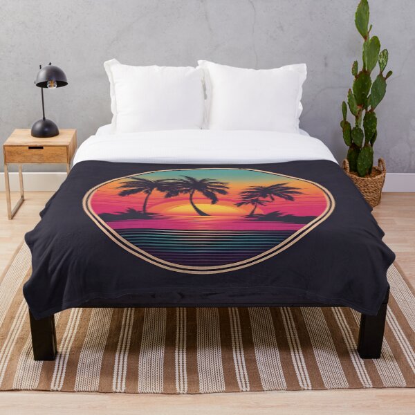 Item preview, Palm Tree Retro 80s Sunset Beach designed and sold by BigKingMonkey.