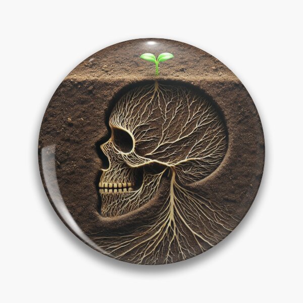 Item preview, Small Green Plant with Skull-Shaped Roots designed and sold by Blink Art Studio.