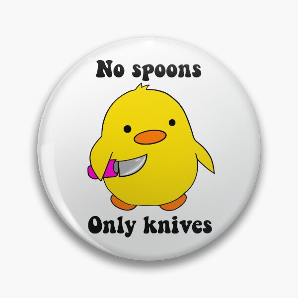 Item preview, No Spoons, Only Knives Duck designed and sold by annhuntdesign.