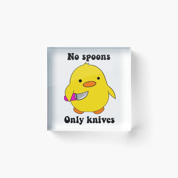 Item preview, No Spoons, Only Knives Duck designed and sold by annhuntdesign.