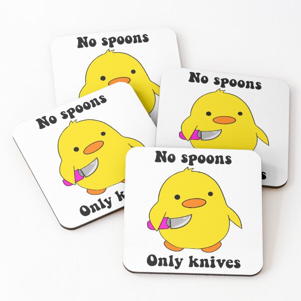 Item preview, No Spoons, Only Knives Duck designed and sold by annhuntdesign.