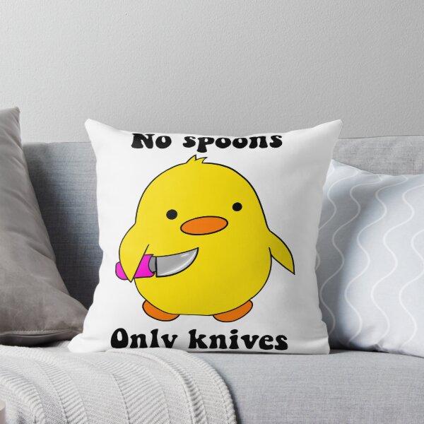 Item preview, No Spoons, Only Knives Duck designed and sold by annhuntdesign.