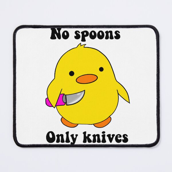 Item preview, No Spoons, Only Knives Duck designed and sold by annhuntdesign.