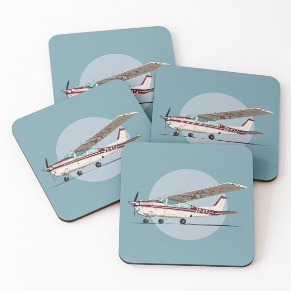 Item preview, Cessna 210 Digital Illustration with Blue Circle Background designed and sold by GeraldSmithArt.